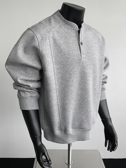 重磅 亨利領休閒打底衫 正肩上衣 休閒百搭