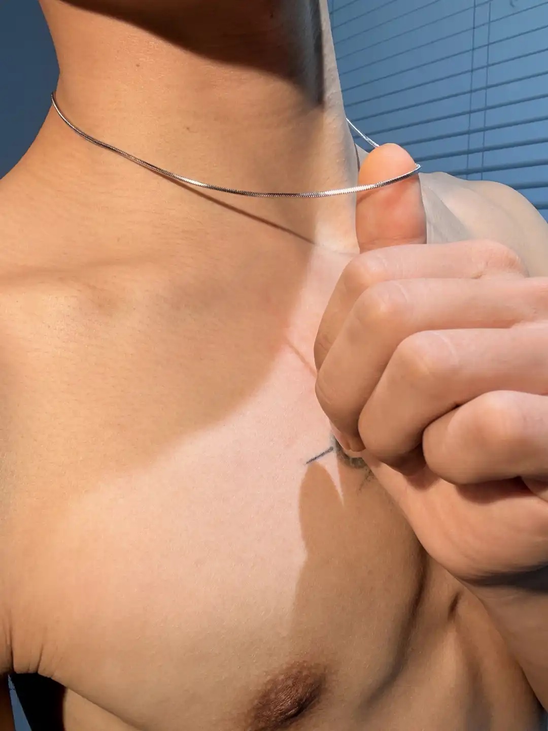 AG 鈦鋼項鍊 男士方形素鏈 簡約高級百搭 寬2MM