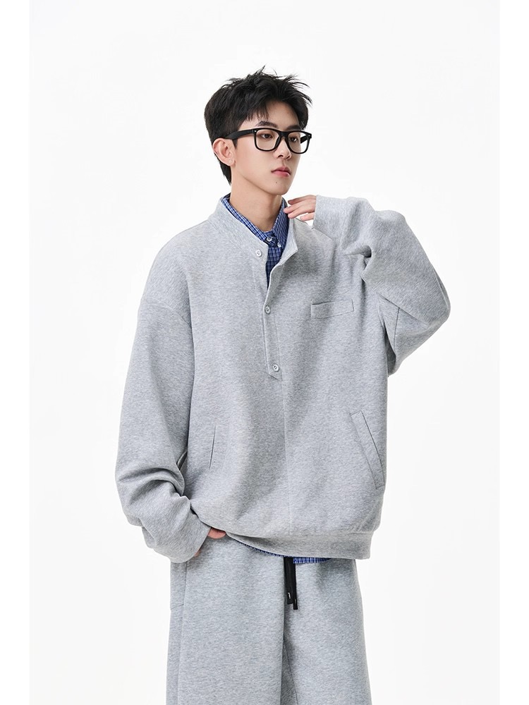 美式 復古休閒衛衣套裝 運動套裝｜寬鬆直筒