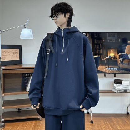 CHILL感十足 純棉連帽 寬鬆衛衣套裝｜上衣+鬆緊腰褲子 寬鬆直筒