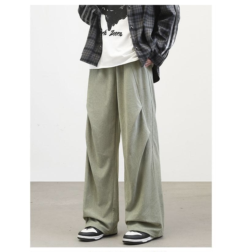 「加絨款」MO 韓系燈芯絨長褲 鬆緊腰帶 垂順不褶皺