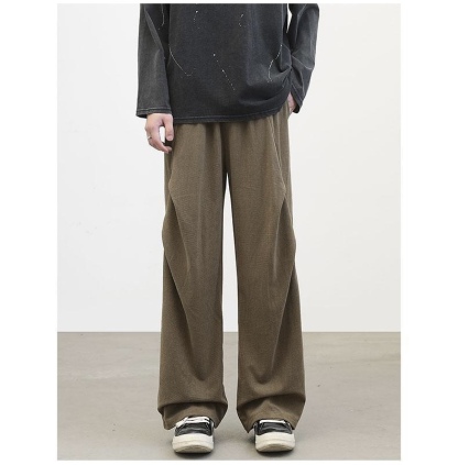 「加絨款」MO 韓系燈芯絨長褲 鬆緊腰帶 垂順不褶皺