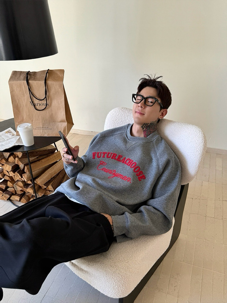 限量｜美系秋冬衛衣 刺繡款 復古寬鬆加絨 套頭衛衣