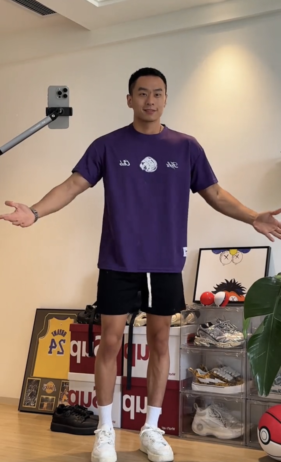 FightD夏季速乾運動短袖 為自己而戰 寬鬆透氣 垂順版型 T恤