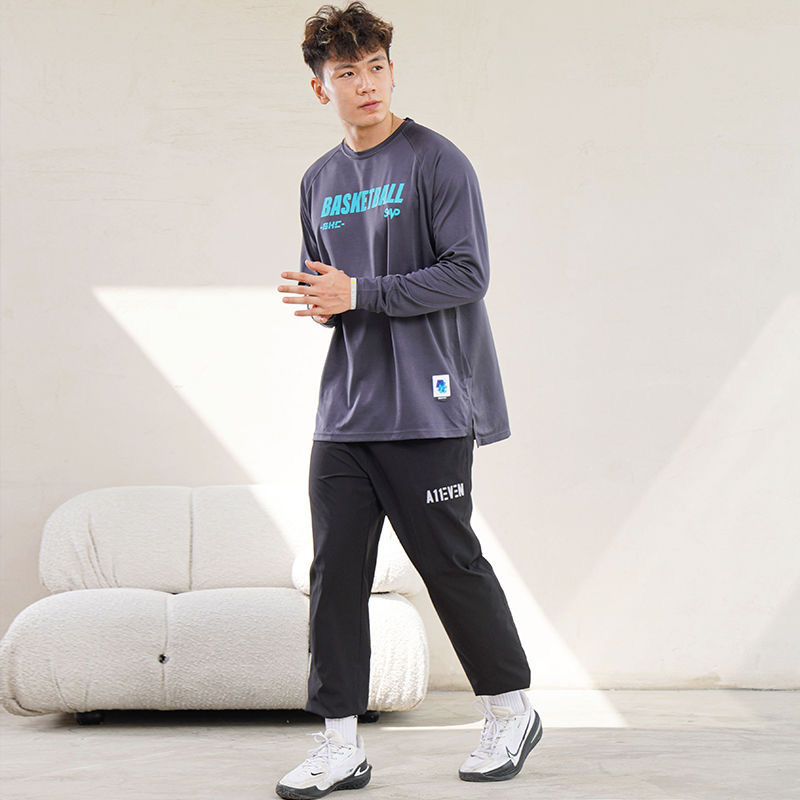 BKI SMVP秋季美式長袖投籃服 速乾吸汗 圓領 健身徒步 跑步騎行