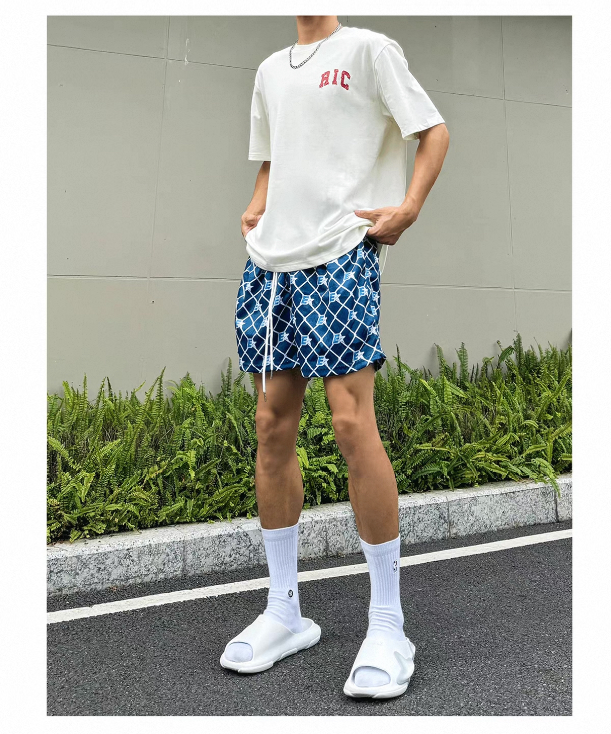 AT美式運動短褲 四分褲「曼巴精神」E字印花 速乾透氣 涼感寬鬆