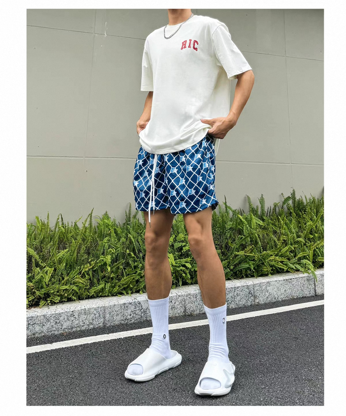 AT美式運動短褲 四分褲「曼巴精神」E字印花 速乾透氣 涼感寬鬆