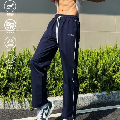 AT美式運動長褲 復古風工裝褲 登山褲 速乾防風 寬鬆直筒