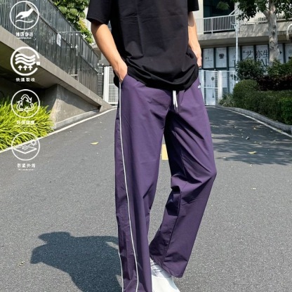 AT美式運動長褲 復古風工裝褲 登山褲 速乾防風 寬鬆直筒