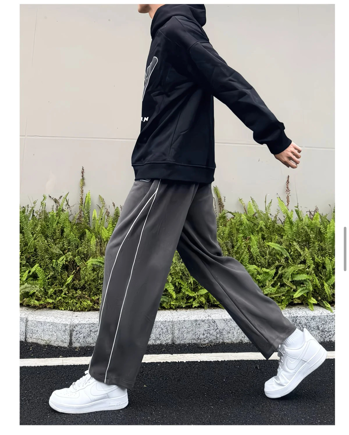 [Copy]AT美式衛褲 寬鬆直筒運動長褲 純棉 垂感親膚 斜切設計