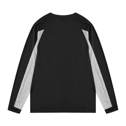 BKL美式運動長袖 插肩袖網眼面料 速乾透氣運動服 投籃服 