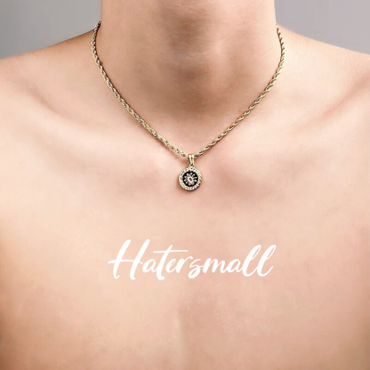 HT 男士項鍊 太陽花鈦鋼項鍊 復古小眾 開運來財鎖骨鏈 長50公分