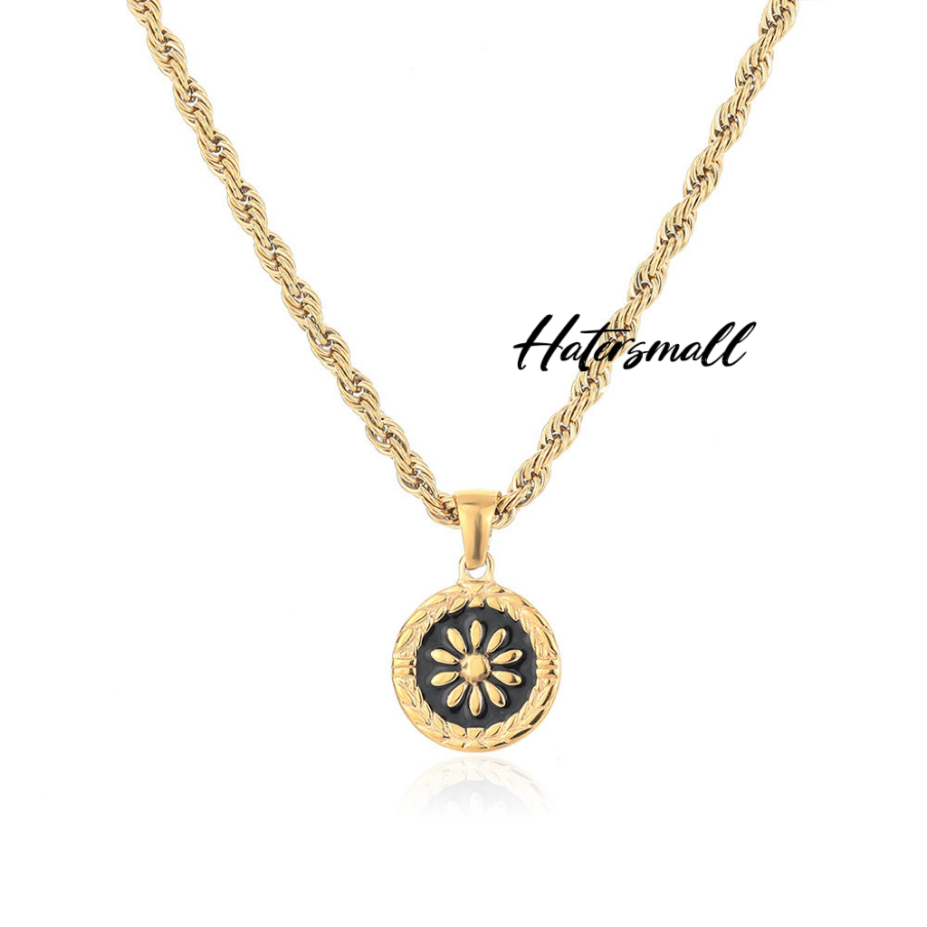 HT 男士項鍊 太陽花鈦鋼項鍊｜開運來財項鍊