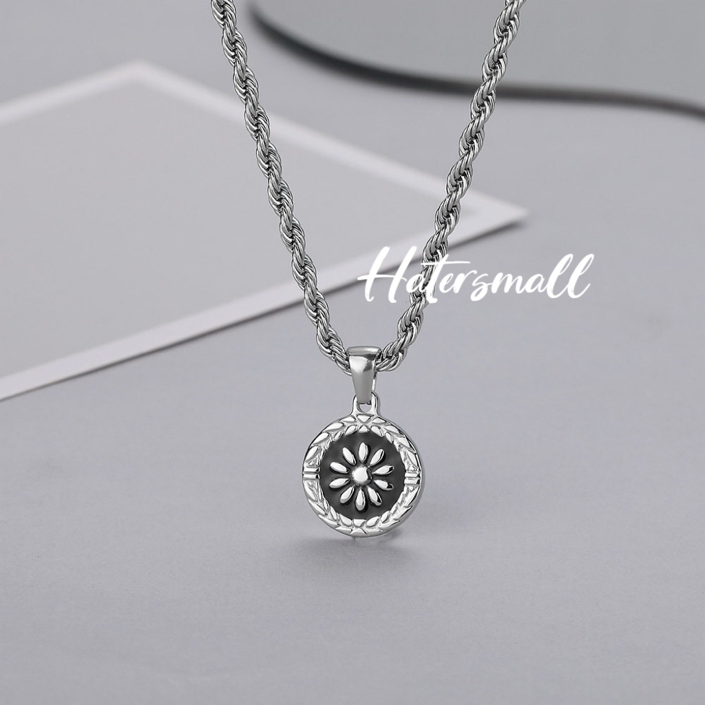 HT 男士項鍊 太陽花鈦鋼項鍊｜開運來財項鍊