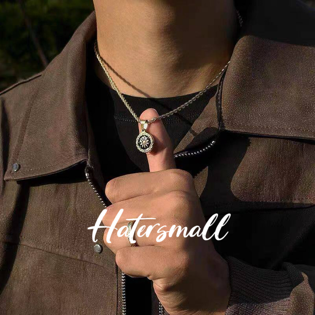 HT 男士項鍊 太陽花鈦鋼項鍊｜開運來財項鍊