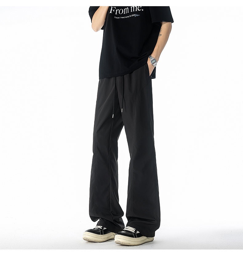HT 美式斜裁寬直褲「洛城」｜寬鬆垂感・修飾腿型・City Boy 穿搭感