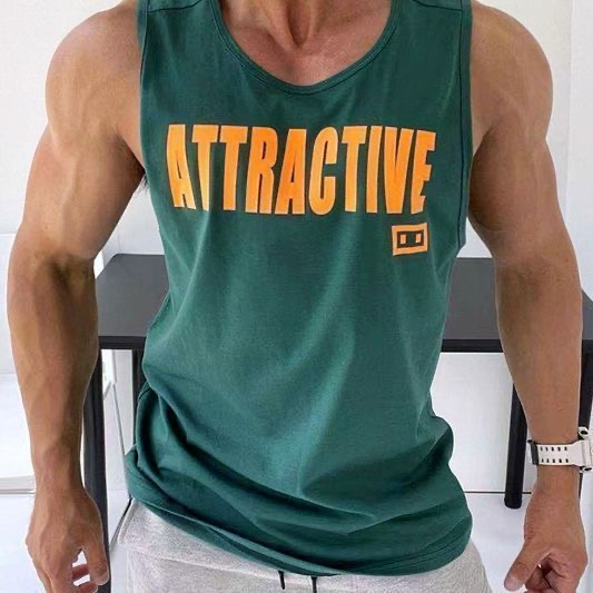 AT美式健身背心 無袖坎肩 速乾背心 跑步訓練打球運動 背心