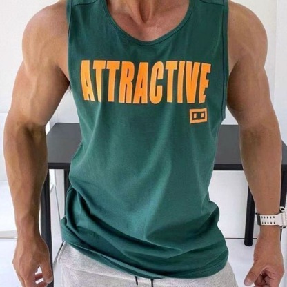 AT美式健身背心 無袖坎肩 速乾背心 跑步訓練打球運動 背心