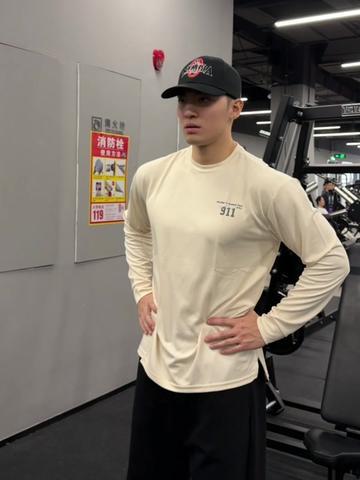 BKI 「911」美長袖投籃服 速乾吸汗 圓領訓練服 跑步訓練服 休閒運動 透氣寬鬆