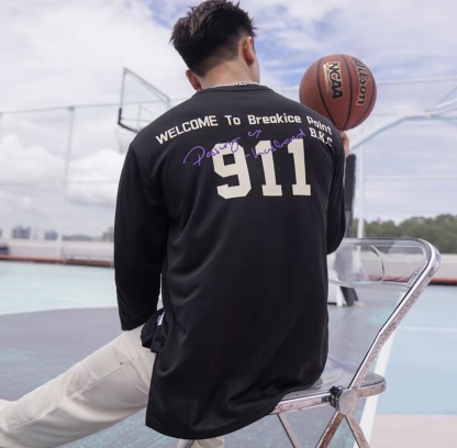 BKI 「911」美長袖投籃服 速乾吸汗 圓領訓練服 跑步訓練服 休閒運動 透氣寬鬆