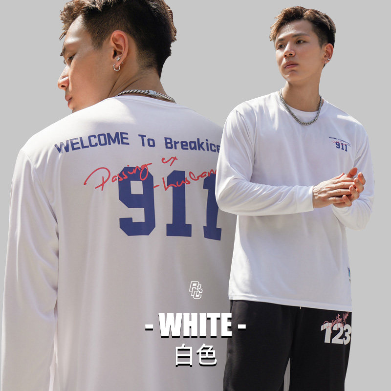 BKI 「911」美長袖投籃服 速乾吸汗 圓領訓練服 跑步訓練服 休閒運動 透氣寬鬆