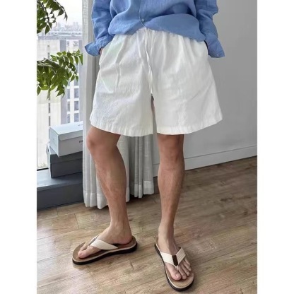 度假必備｜老錢風亞麻套裝 慵懶風長袖襯衫+鬆緊腰亞麻短褲