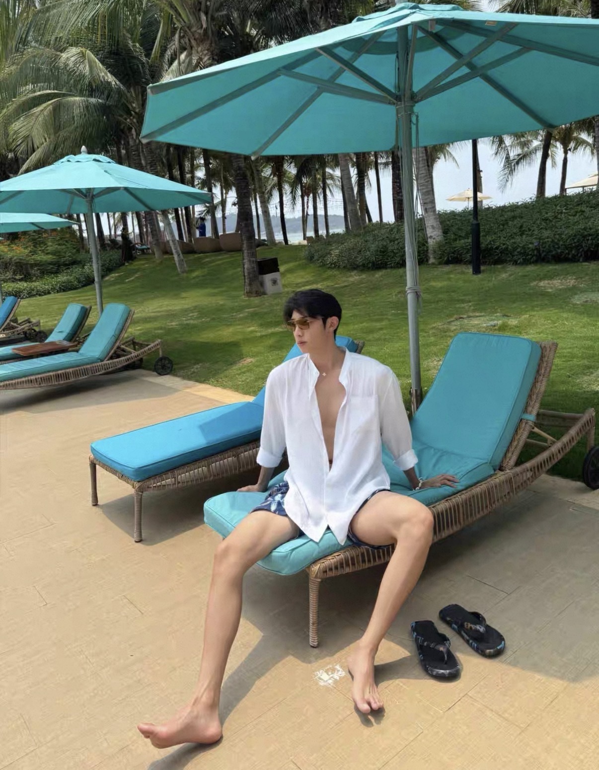 度假必備｜老錢風亞麻套裝 慵懶風長袖襯衫+鬆緊腰亞麻短褲