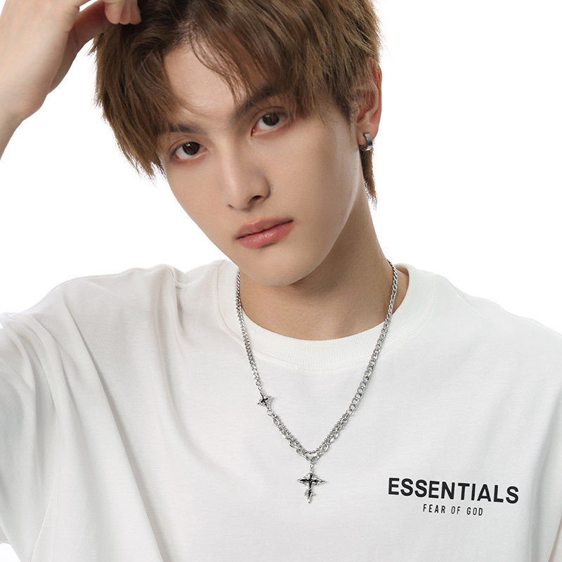 HT 男士項鍊 星芒十字架 重磅復古風｜長50+5公分