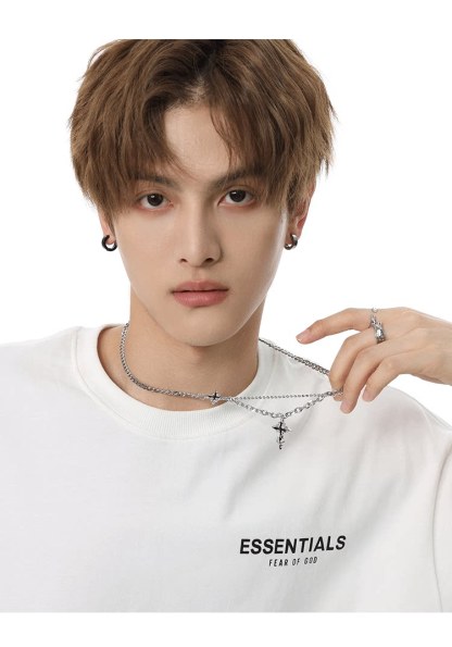 HT 男士項鍊 星芒十字架 重磅復古風｜長50+5公分