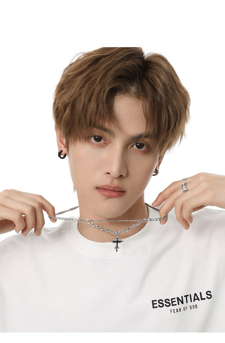 HT 男士項鍊 星芒十字架 重磅復古風｜長50+5公分