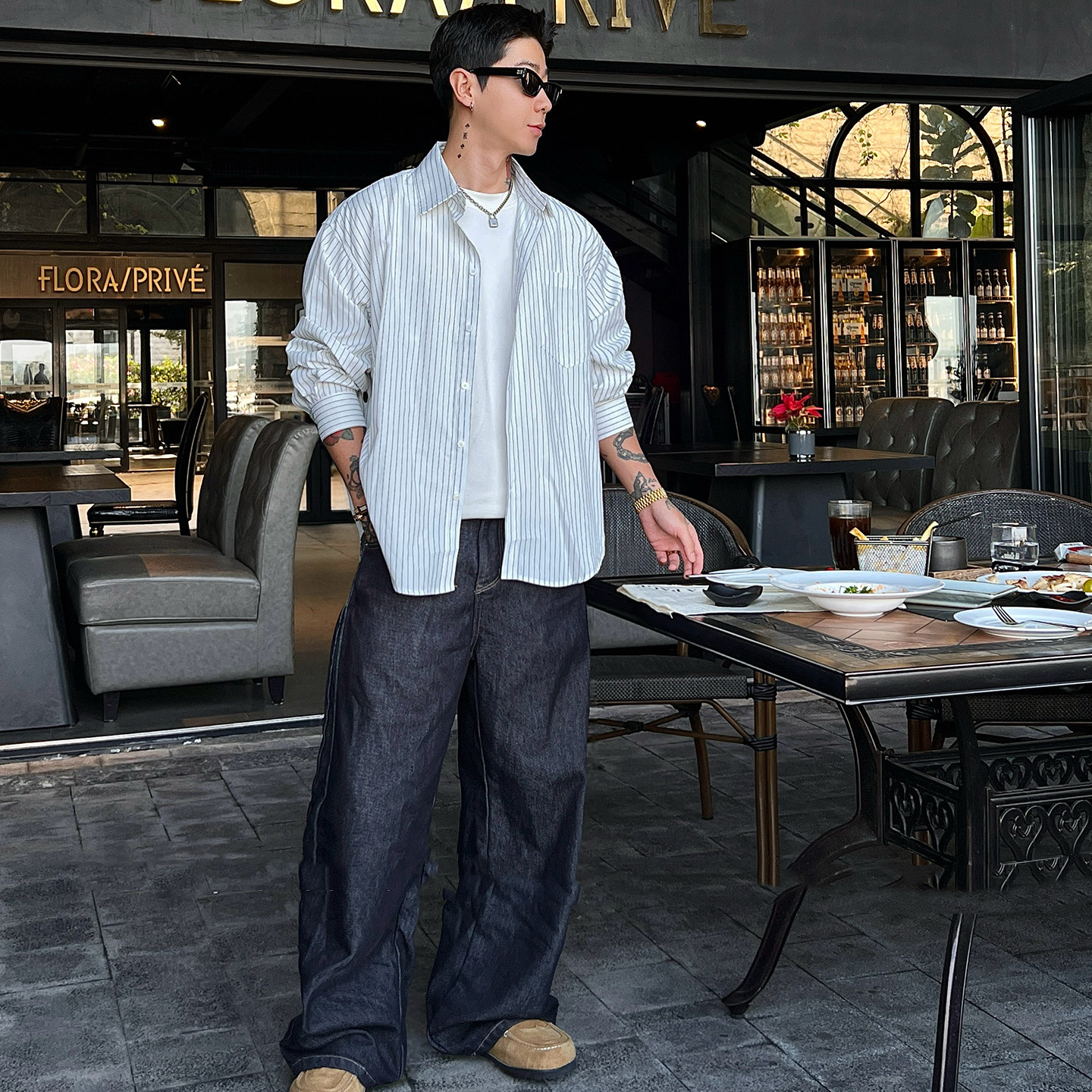 韓版襯衫 條紋男士襯衫 輕薄外套 春秋款｜休閒寬鬆輕商務