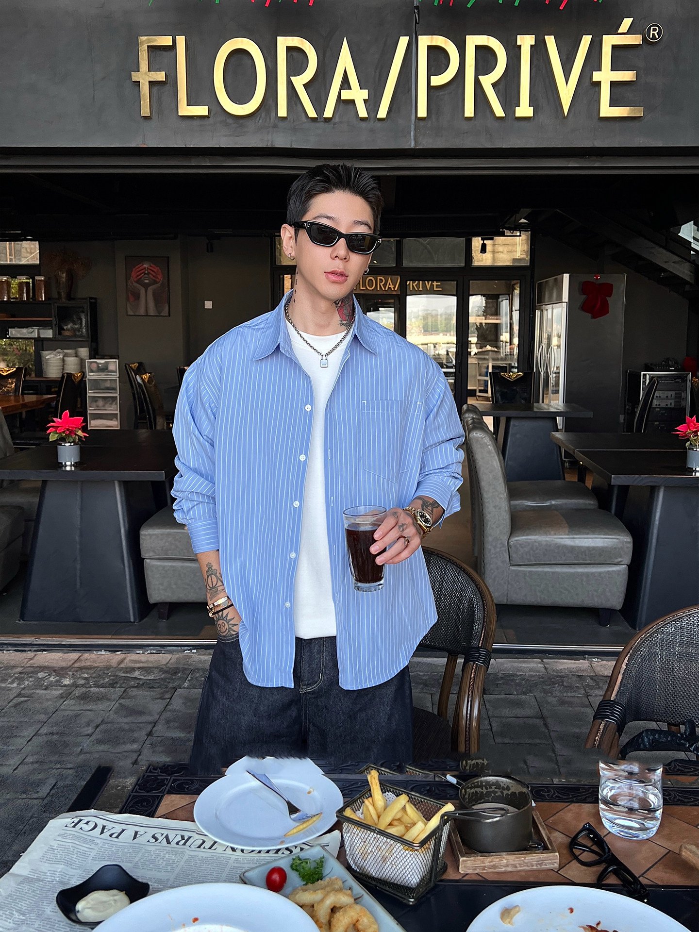 韓版襯衫 條紋男士襯衫 輕薄外套 春秋款｜休閒寬鬆輕商務