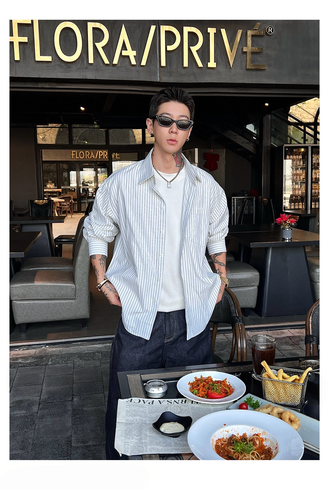 韓版襯衫 條紋男士襯衫 輕薄外套 春秋款｜休閒寬鬆輕商務