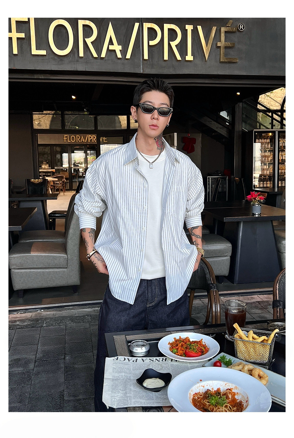 韓版襯衫 條紋男士襯衫 輕薄外套 春秋款｜休閒寬鬆輕商務