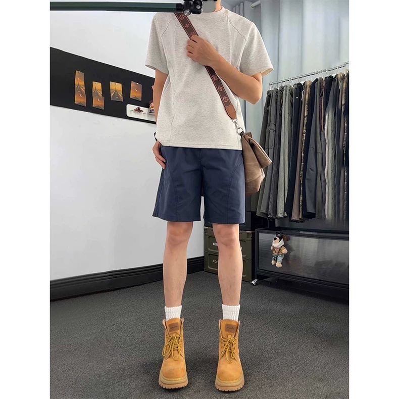 HT 美式涼感斜切運動短褲 速乾防水 休閒百搭