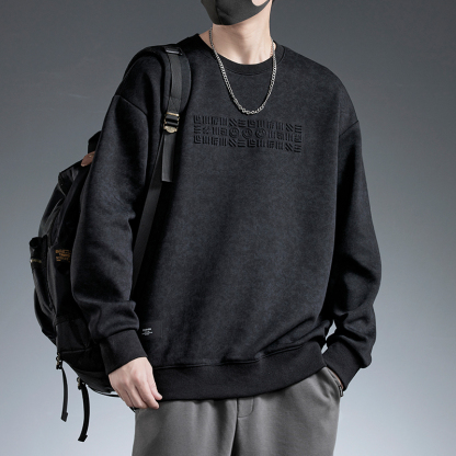 省心套裝 純棉套頭衛衣+鬆緊休閒運動長褲 親膚舒適 顯瘦遮肉顯腿長