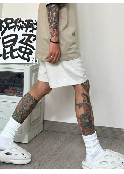 MAN 四分美式短褲 純棉 籃球運動褲 休閒褲 寬鬆透氣百搭