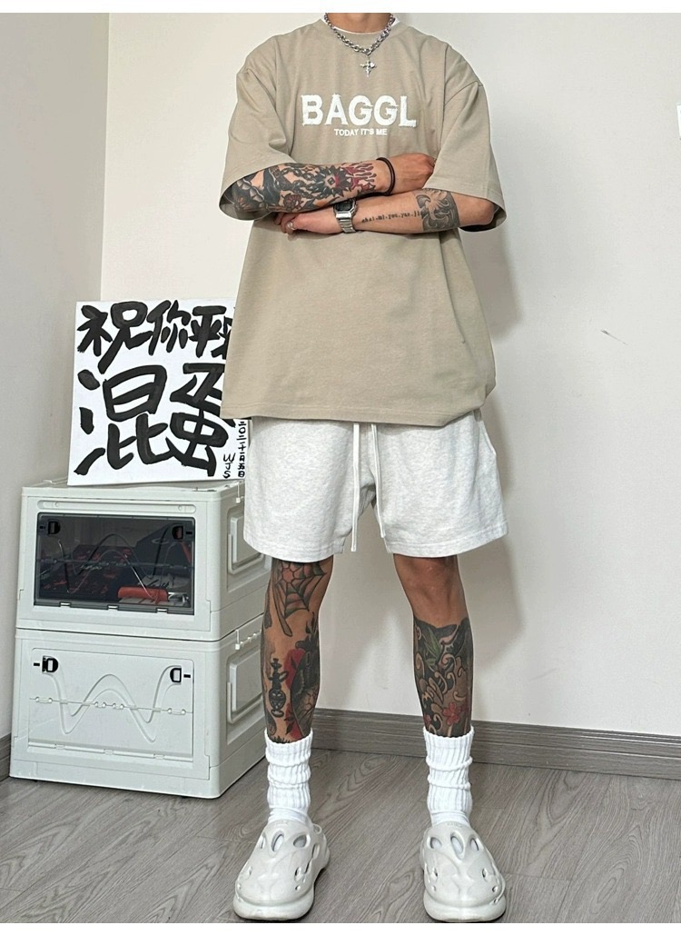 MAN 四分美式短褲 純棉 籃球運動褲 休閒褲 寬鬆透氣百搭