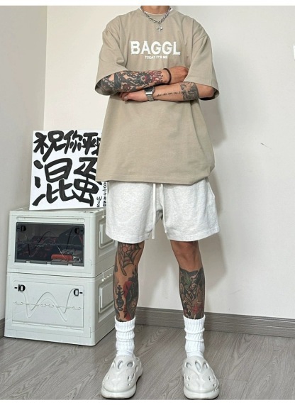 MAN 四分美式短褲 純棉 籃球運動褲 休閒褲 寬鬆透氣百搭