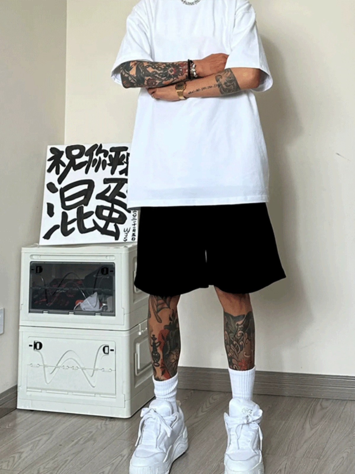 MAN 四分美式短褲 純棉 籃球運動褲 休閒褲 寬鬆透氣百搭