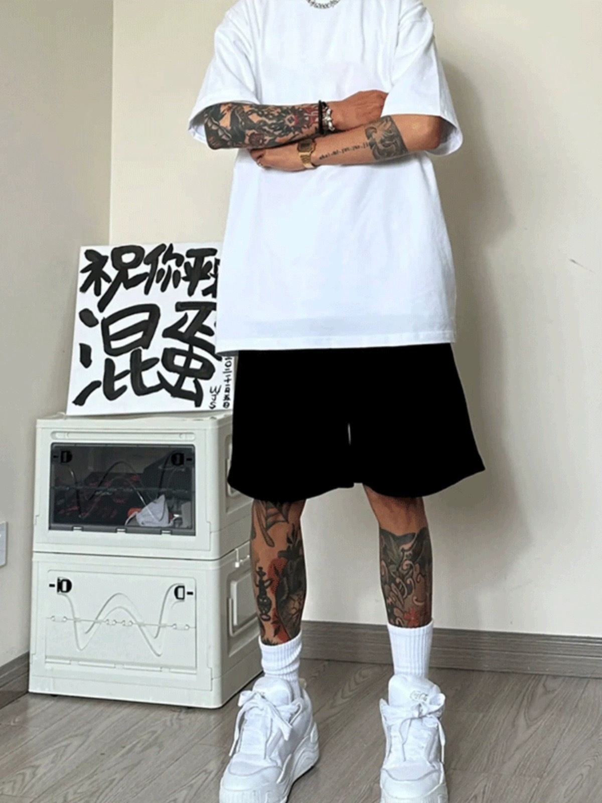 MAN 四分美式短褲 純棉 籃球運動褲 休閒褲 寬鬆透氣百搭