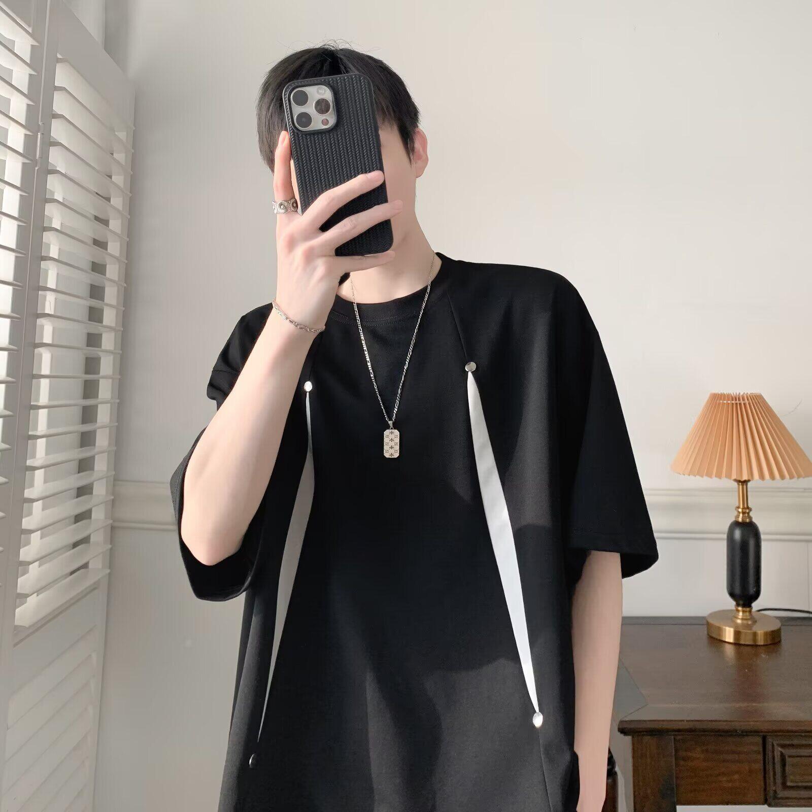 [Copy]MAN 美式速干運動套裝 圆领拼色上衣+鬆緊腰工裝短褲｜寬鬆休閒凉感