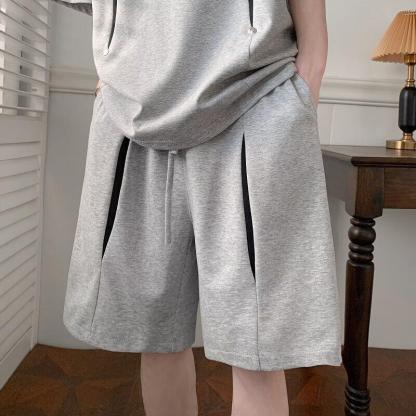 [Copy]MAN 美式速干運動套裝 圆领拼色上衣+鬆緊腰工裝短褲｜寬鬆休閒凉感