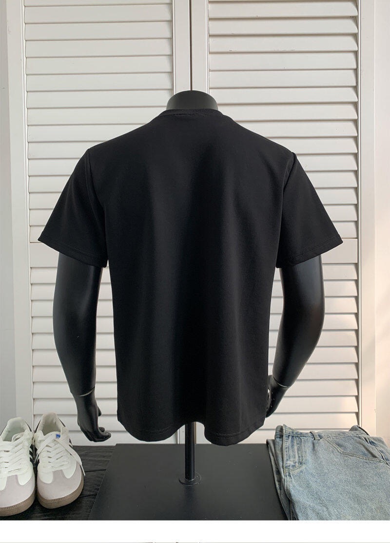 美式素面TEE 正肩小領螺紋TEE 純棉寬鬆