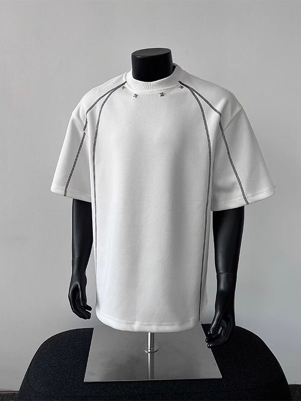 MAN 插肩袖設計 結構線 港風素面TEE 