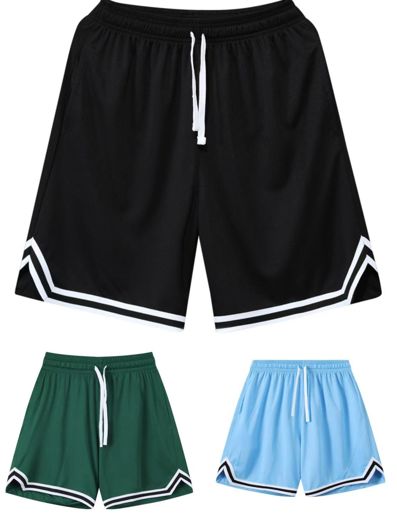 BKL 美式運動短褲 四分褲簡約 雙紋 速乾透氣 網眼面料｜3件899