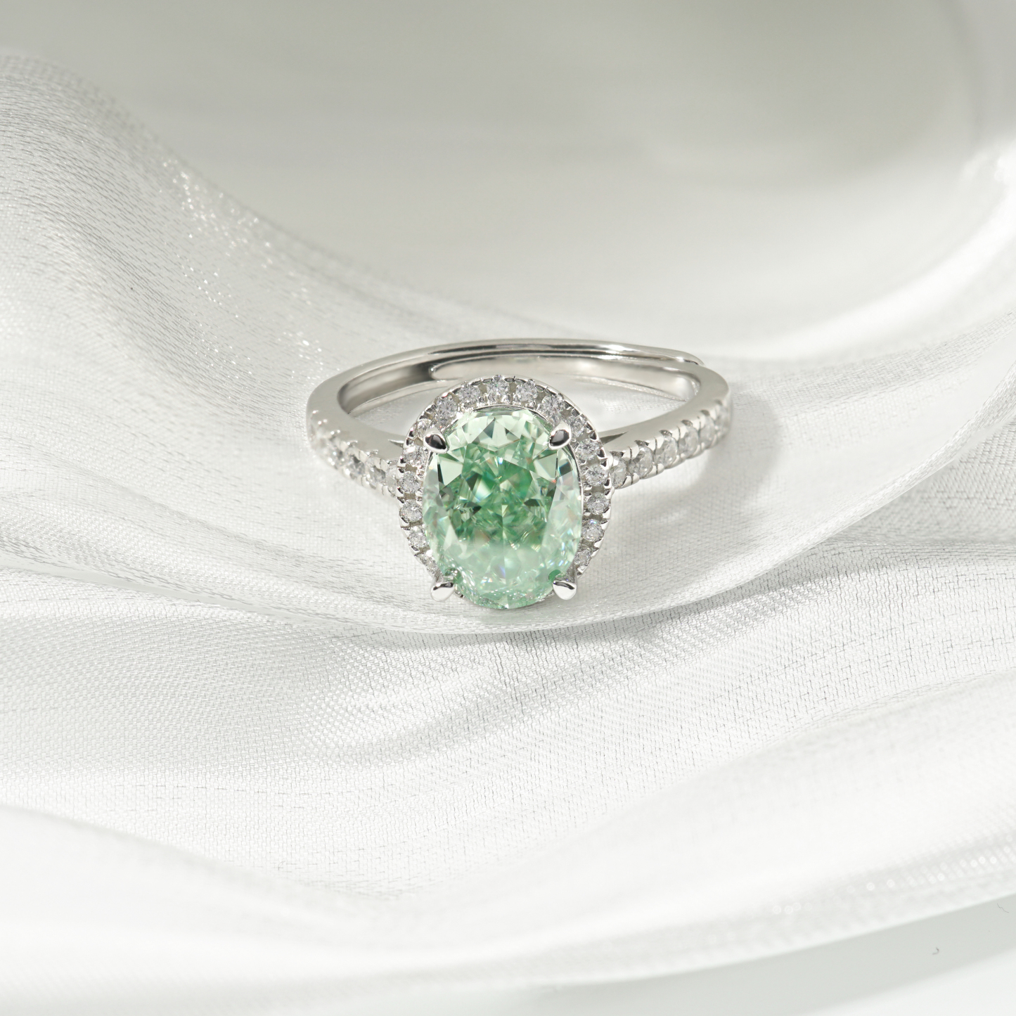 2ct Oval Synthetic Moissanite Refreshing Ring S925