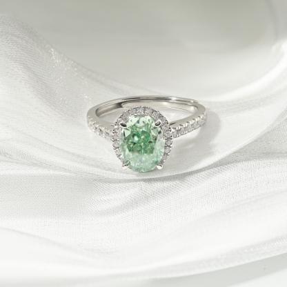 2ct Oval Synthetic Moissanite Refreshing Ring S925