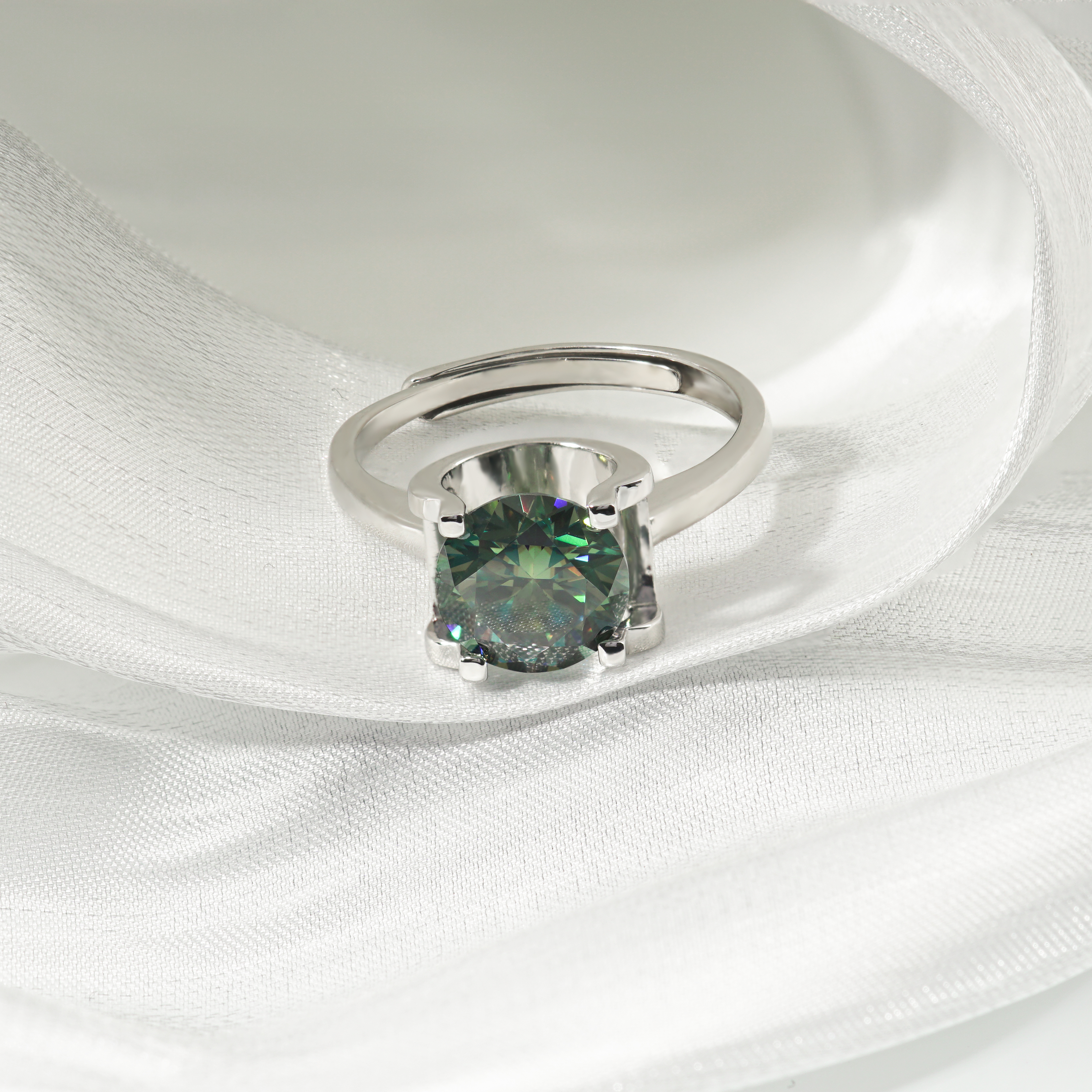 2-3ct Round Synthetic Moissanite Ring S925