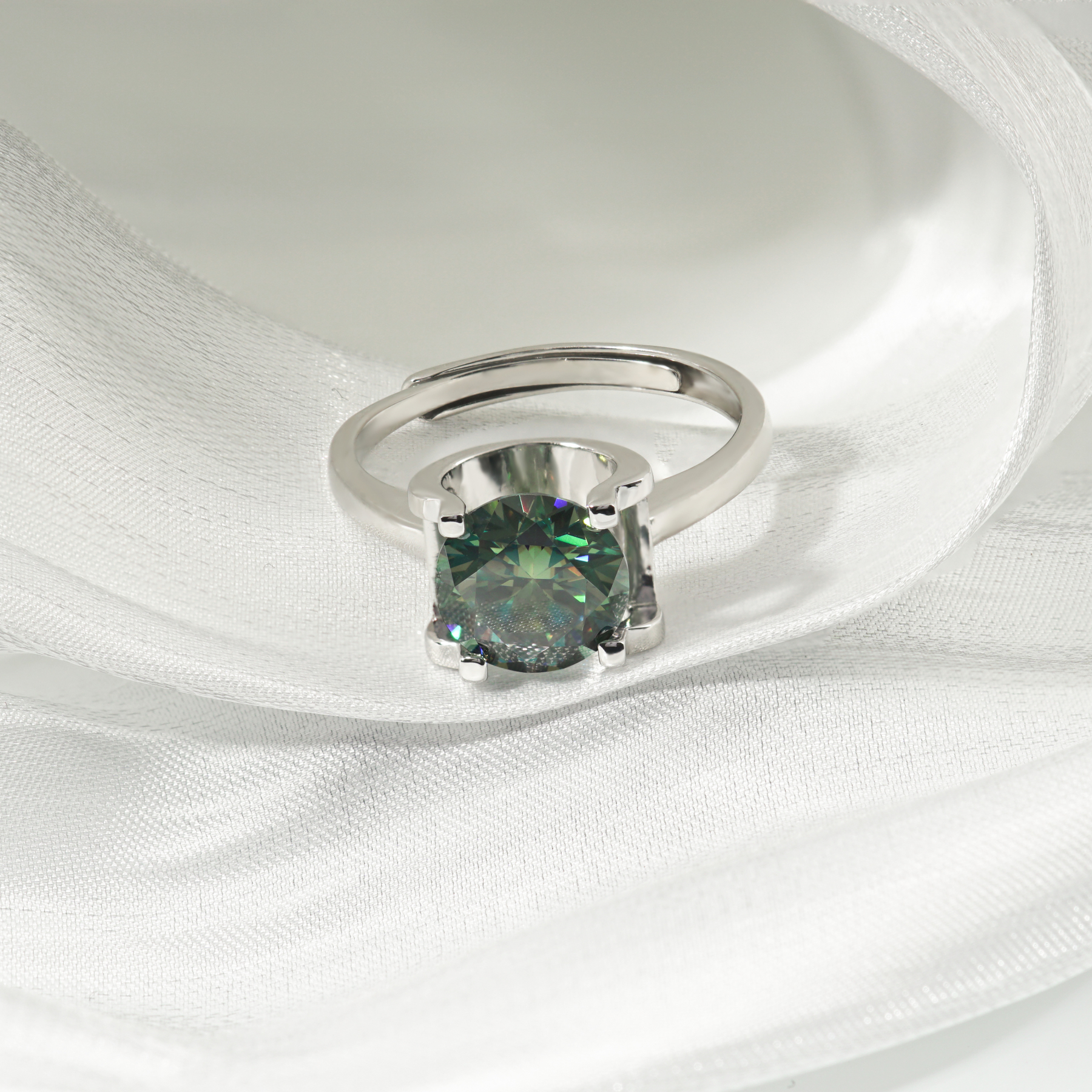 2-3ct Round Synthetic Moissanite Ring S925